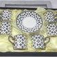 12 PC White & Silver Classic Coffee/ Tea/ Espresso Cups & Saucers