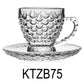 12 PC Bubble Glass Tea Cup Set