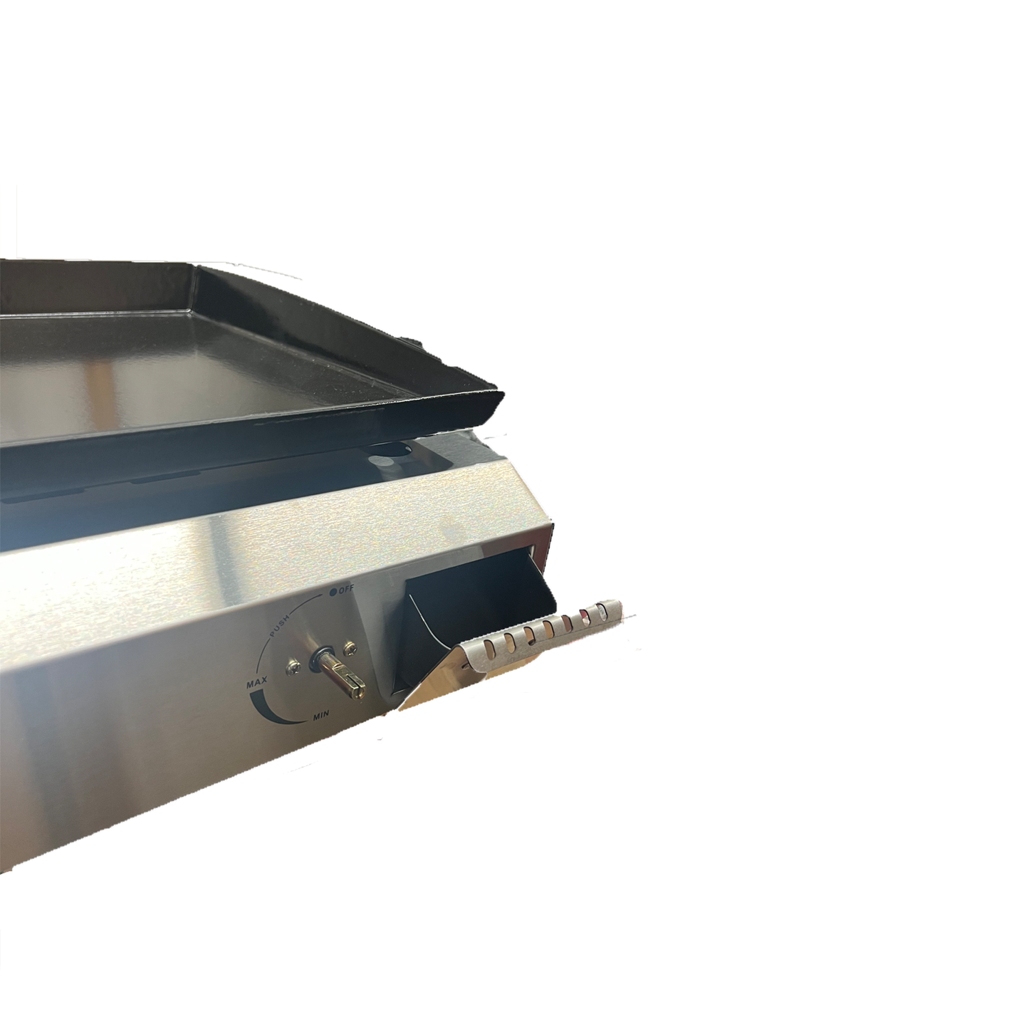 Portable 3 Burners Gas Grill in Silver with Griddle Flat Top