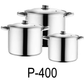 6 PC Stainless Steel Stockpot Set With Glass Lid