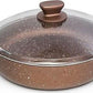 28cm Bronze Granite Coating Aluminum Shallow Pot