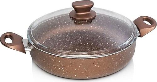 28cm Bronze Granite Coating Aluminum Shallow Pot