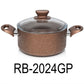24cm Bronze Granite Coating Aluminum Deep Pot