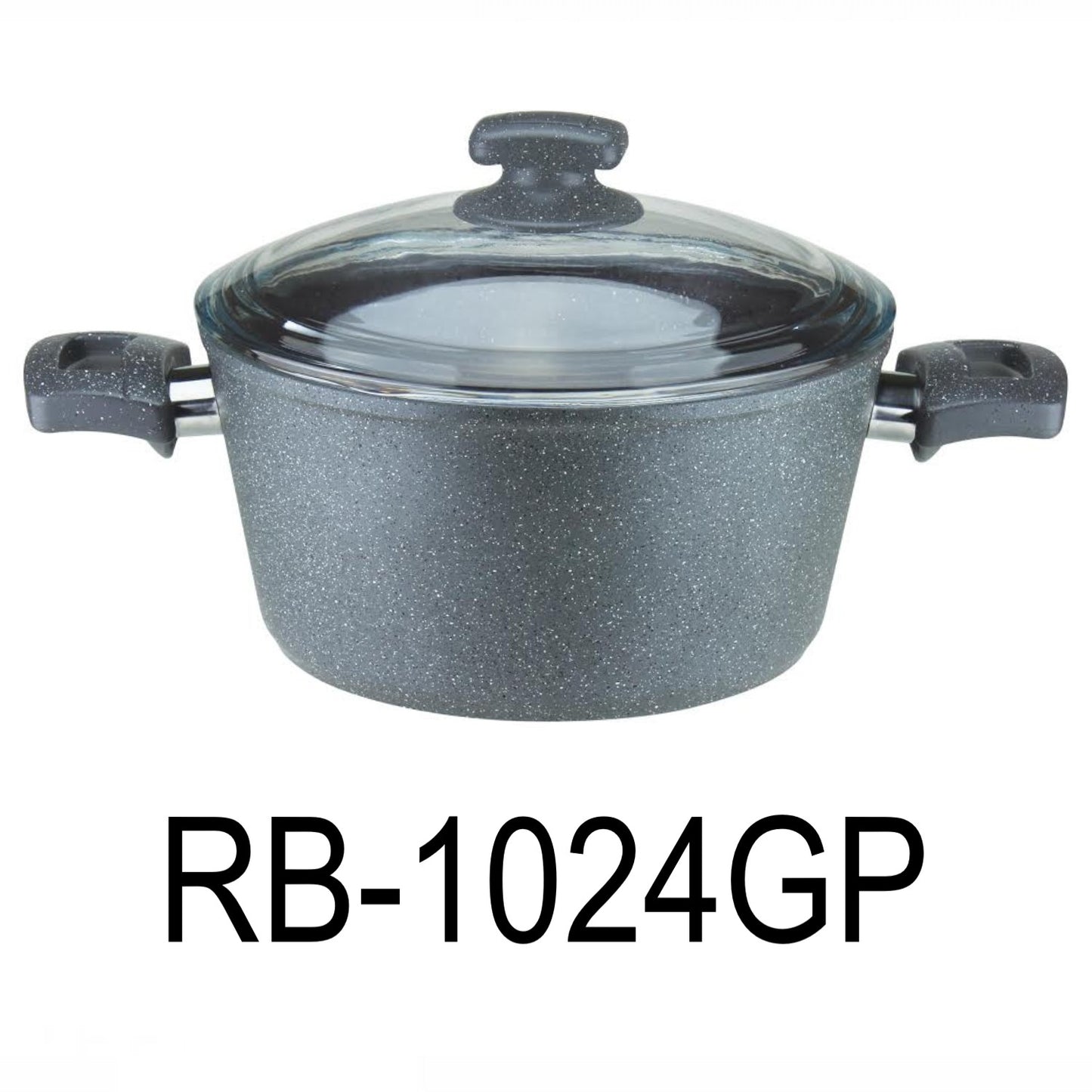 24cm Black Granite Coating Aluminum Deep Pot