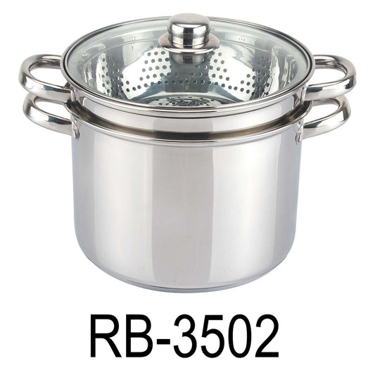 2 Tier Layer Stainless Steel 18/10 Induction Steamer