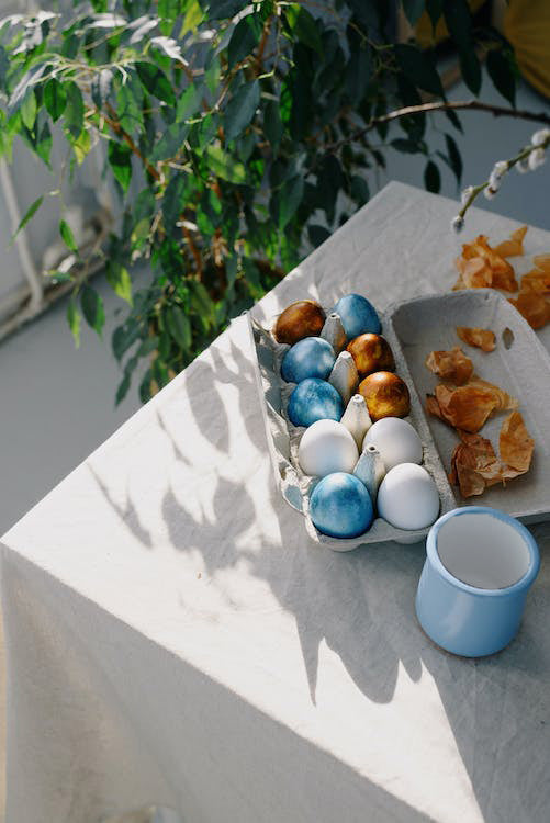 3 PC Baby Blue Enamel Coffee Mug Set