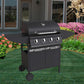 4 Burners BBQ Gas Grill- Charcoal Grill