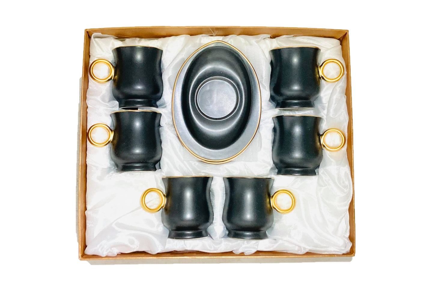 12 PC Black & Gold Coffee/Tea Cup