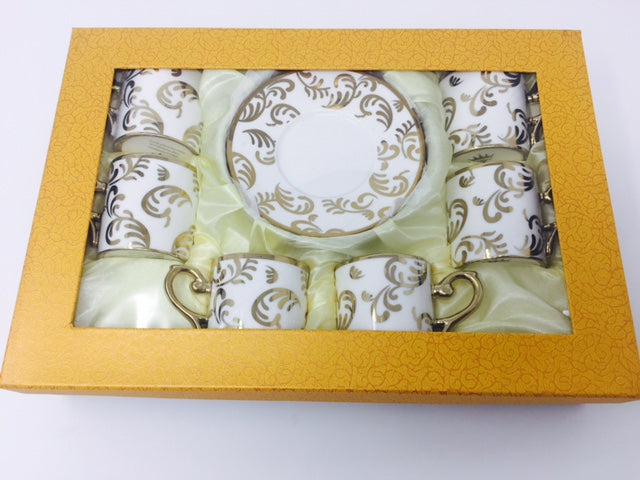 12 PC Classic Coffee/Tea & Espresso Cups & Saucers