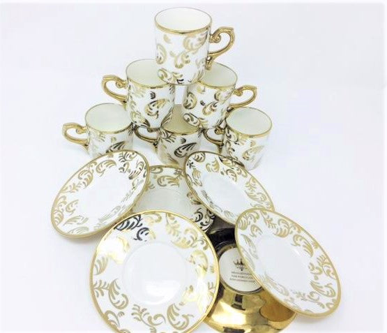 12 PC Classic Coffee/Tea & Espresso Cups & Saucers