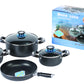 7 PC Non Stick Cook Ware Set With Glass Lid