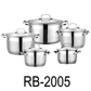 10 PC Stainless Steel 18/10 Induction Cookware Set