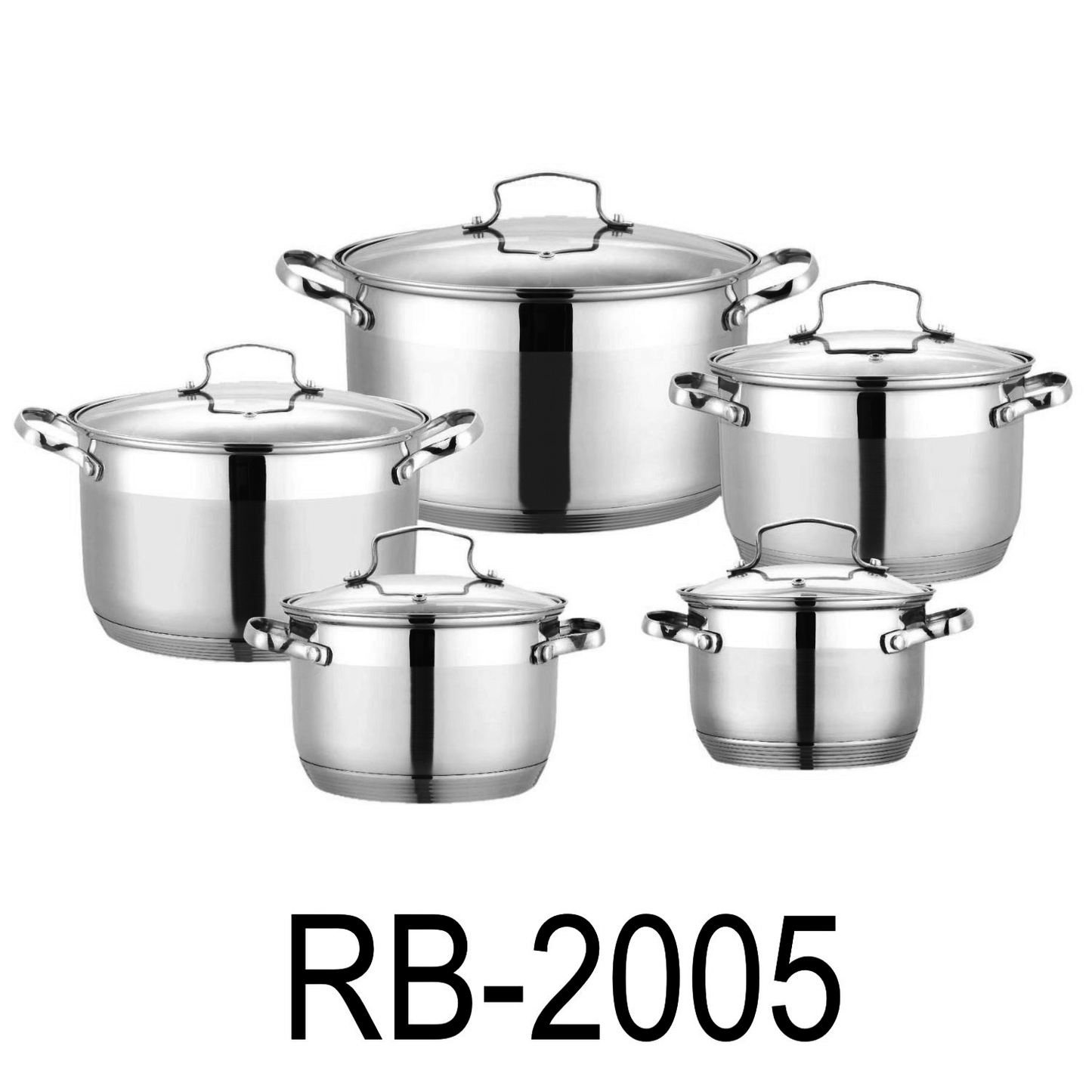 10 PC Stainless Steel 18/10 Induction Cookware Set