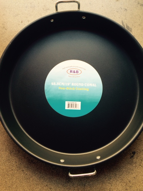 48.5cm Comal Round Non-Stick Flat Bottom
