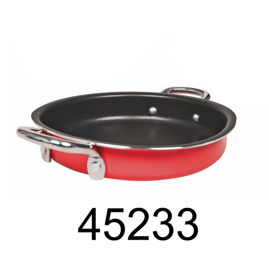 6.75" Kitchen Helper Frying Pan- Red