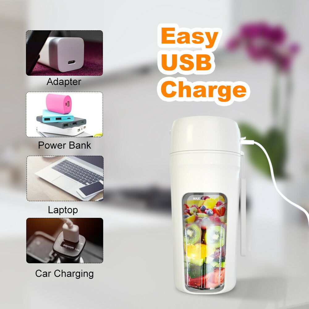 USB Power Portable Blender, Personal Mini Juicer for Smoothies Shakes