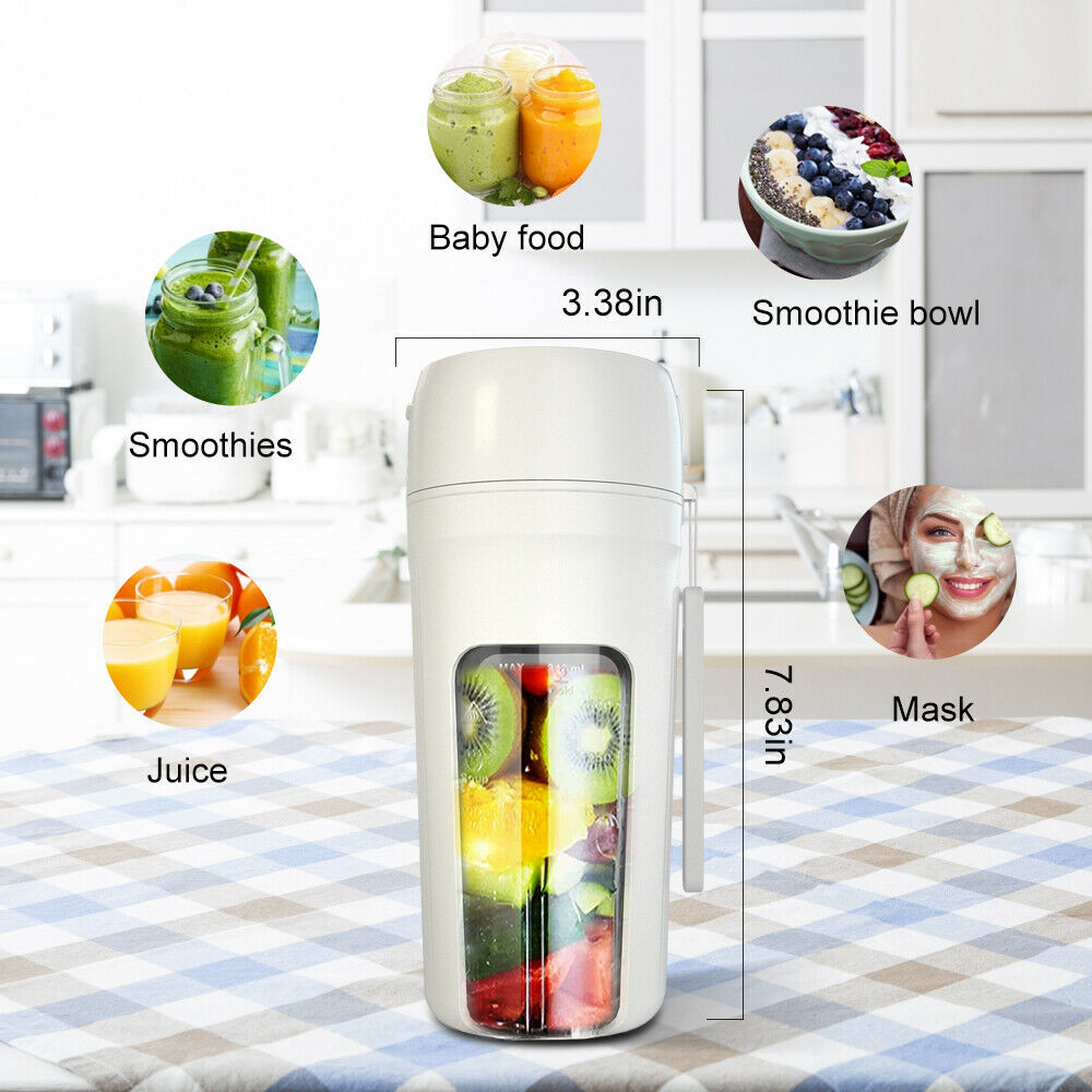 USB Power Portable Blender, Personal Mini Juicer for Smoothies Shakes