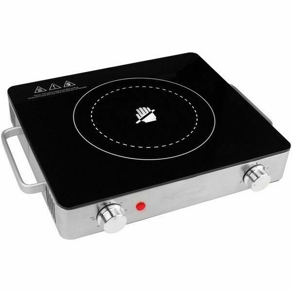 Brentwood Single Infrared Electric Countertop Burner With Timer