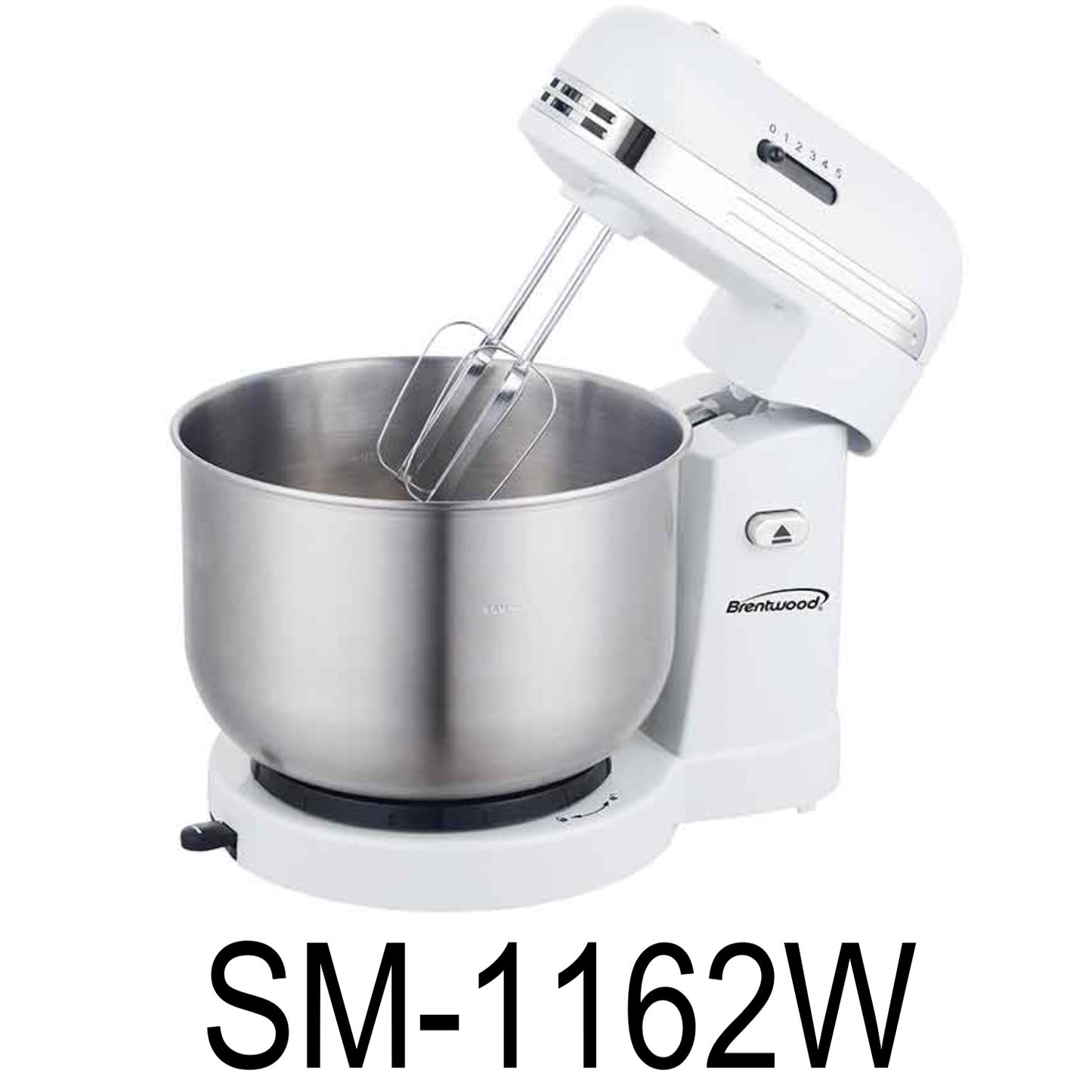 Brentwood 3.5 QT 5-Speed Stand Mixer with Stainless Steel Mixing Bowl