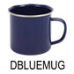 Deep Blue Enamel Coffee Mug