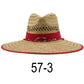 Red Straw Hat / Sun Hat / Wide Brim Summer Lifeguard / Beach Outdoor Travel Hat