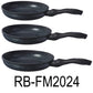3 PC Mega Cook Marble Coating Fry Pan Set
